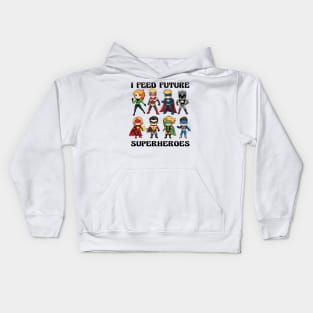 I Feed Future Superheroes School Lunch Lady Squad Funny Kids Hoodie